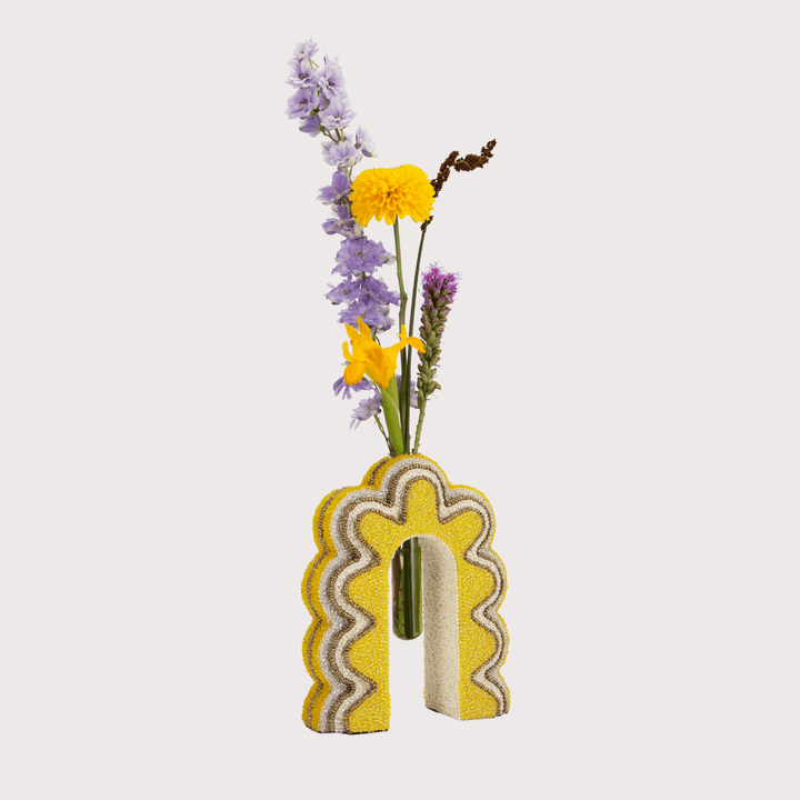Purna Vase Small - Canary Yellow by Ananta Design Studio at White Label Project