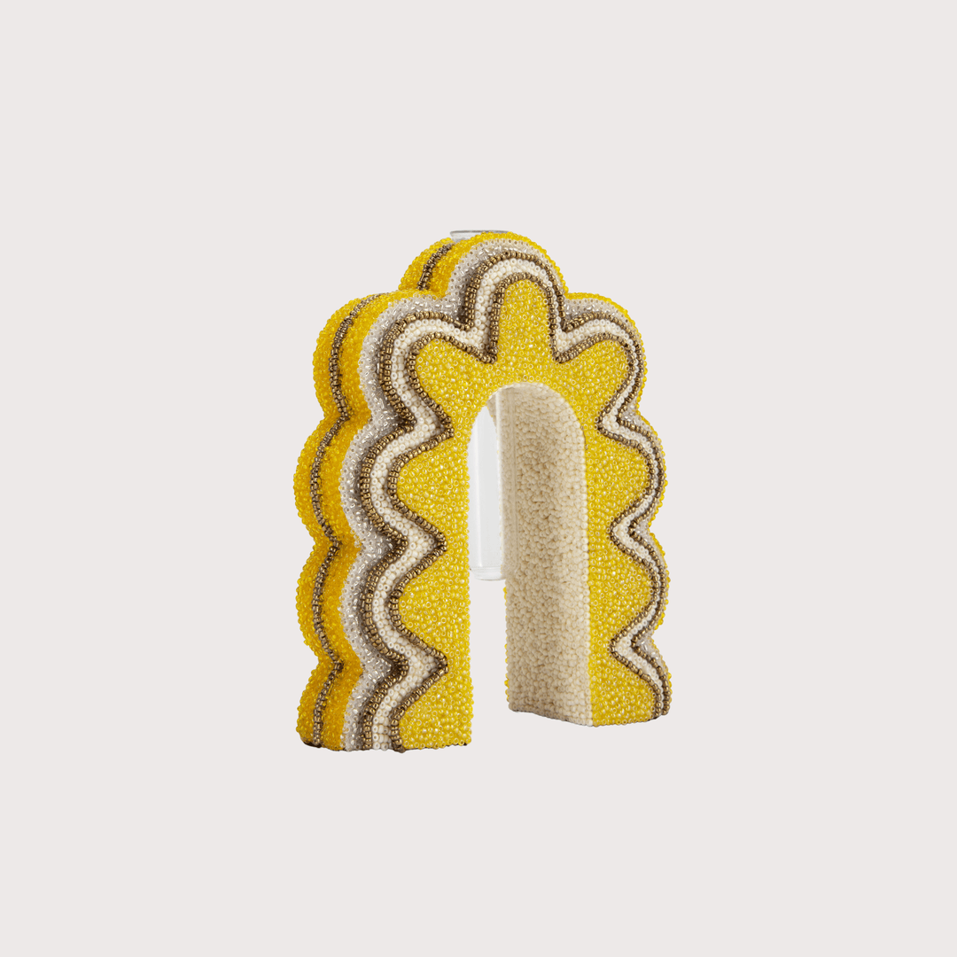 Purna Vase Small - Canary Yellow by Ananta Design Studio at White Label Project
