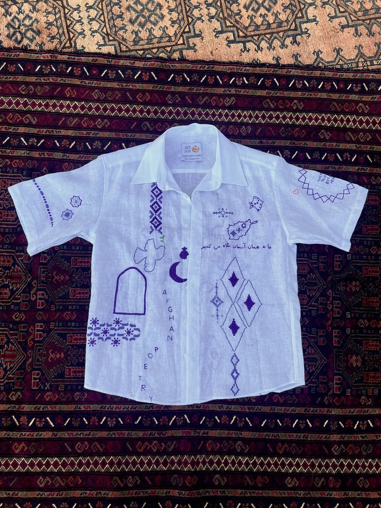 Hopeful Short Sleeves Shirt - White by Artijaan at White Label Project