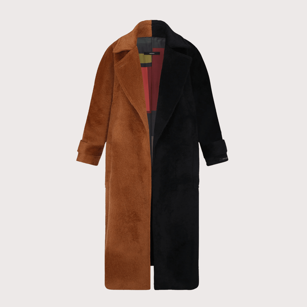Bicolor Alpaca Coat - Camel by Balkanica at White Label Project