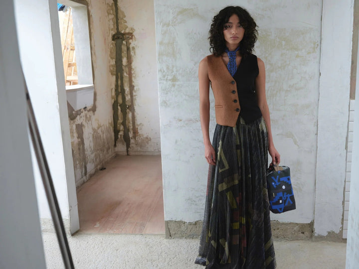Bicolor Alpaca Vest by Balkanica at White Label Project
