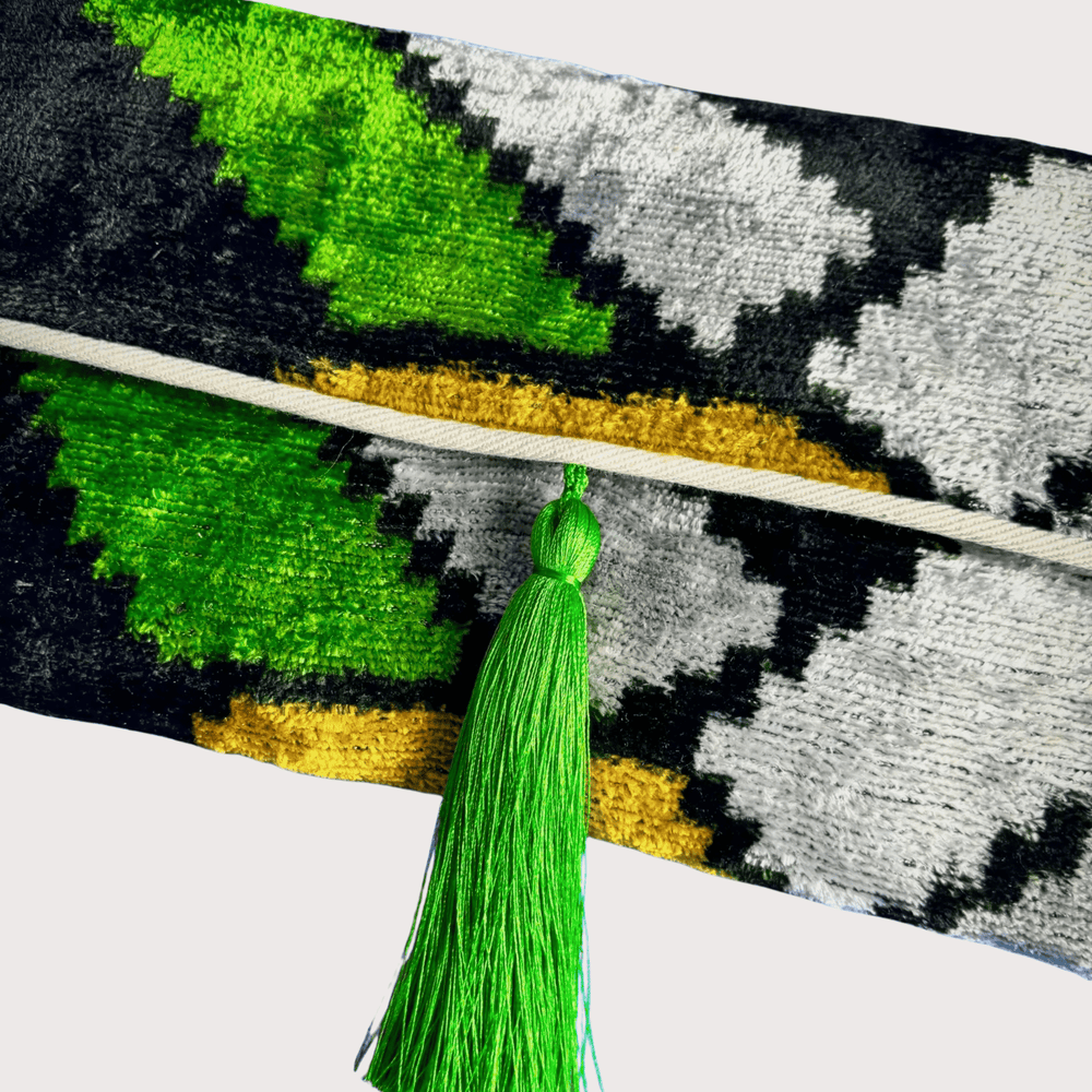 Eda Bag - Green/Black/White by Bazaar Rumi at White Label Project