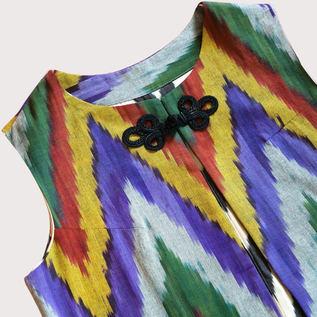 Rumi Ikat Gilet - Multi by Bazaar Rumi at White Label Project