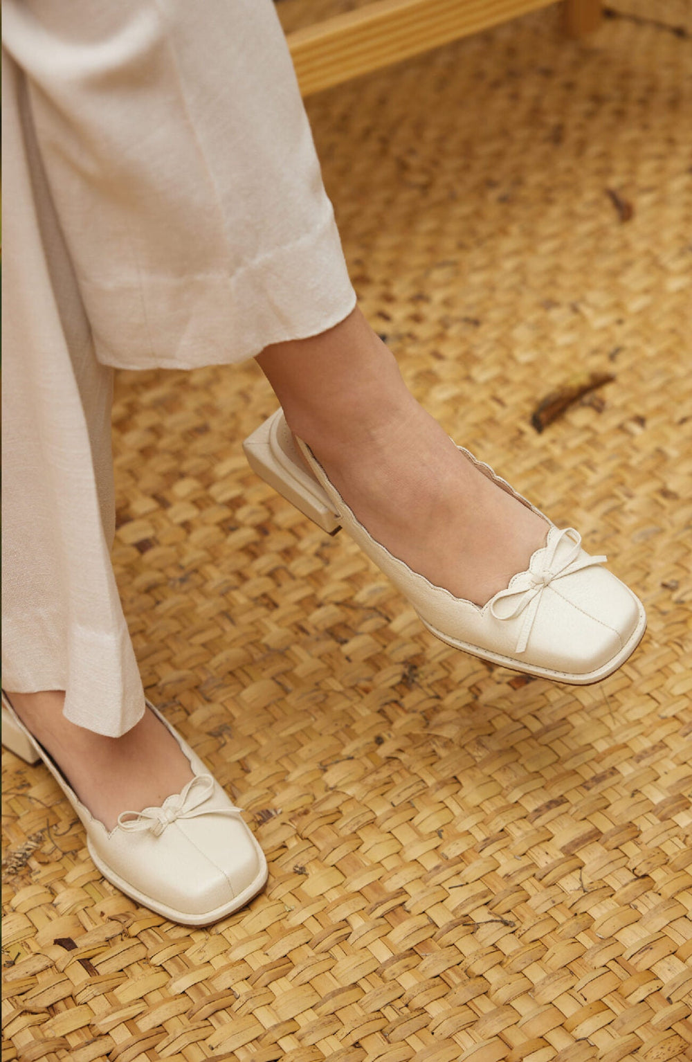 Origen Slingback - Cream by Canella at White Label Project