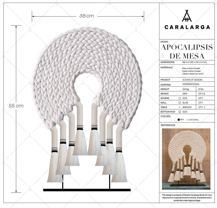 Apocalipsis Table Stand - Black/White by Caralarga at White Label Project