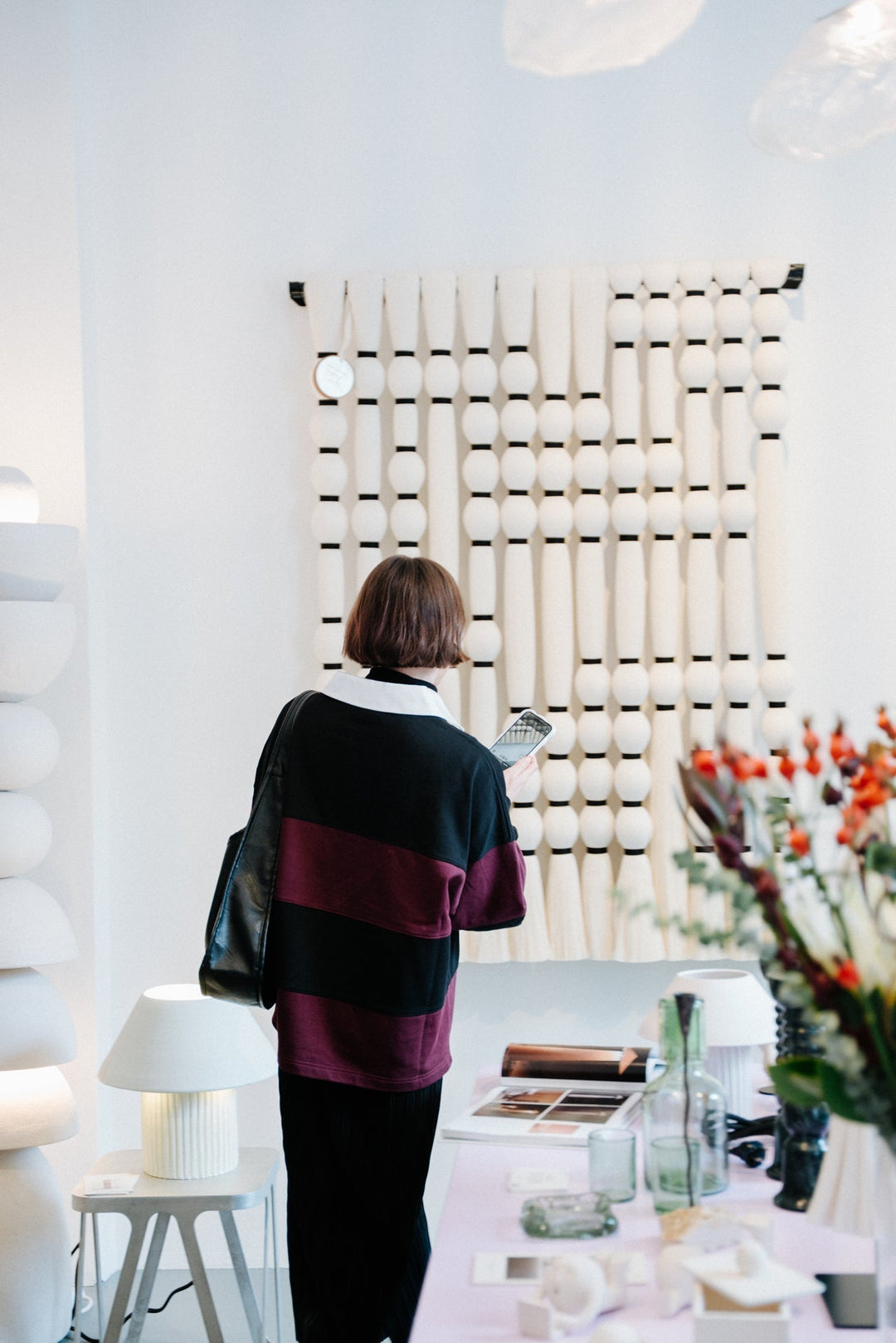 Medium Mitla Wall Hanger - Black by Caralarga at White Label Project