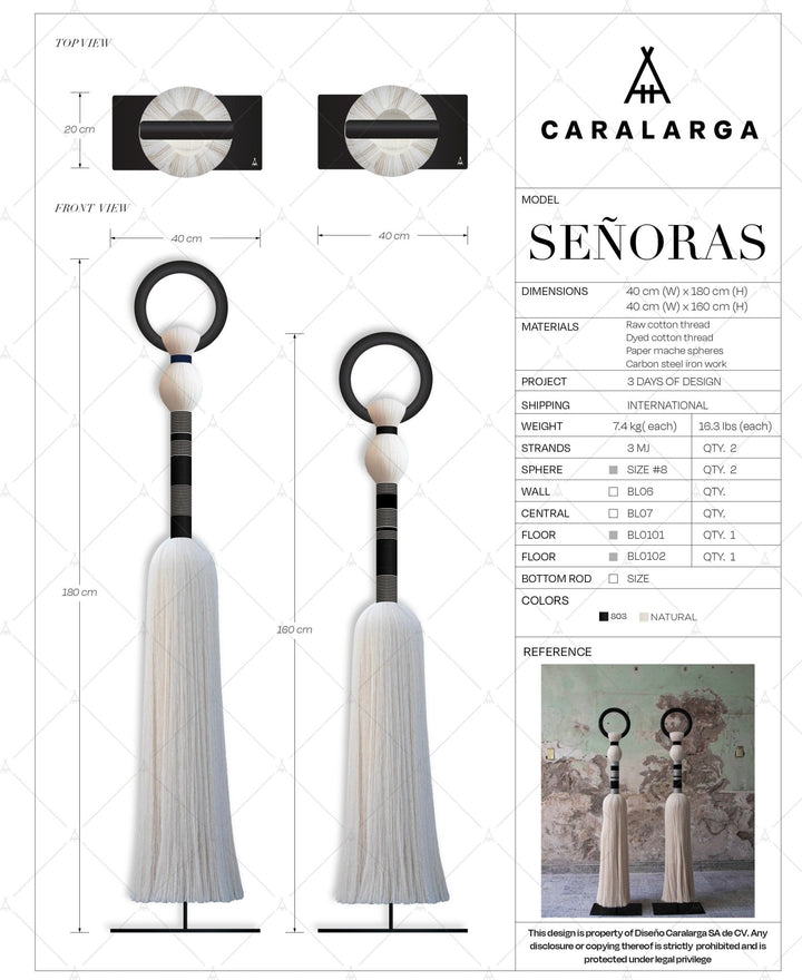 Senora Stand - Small/Striped by Caralarga at White Label Project