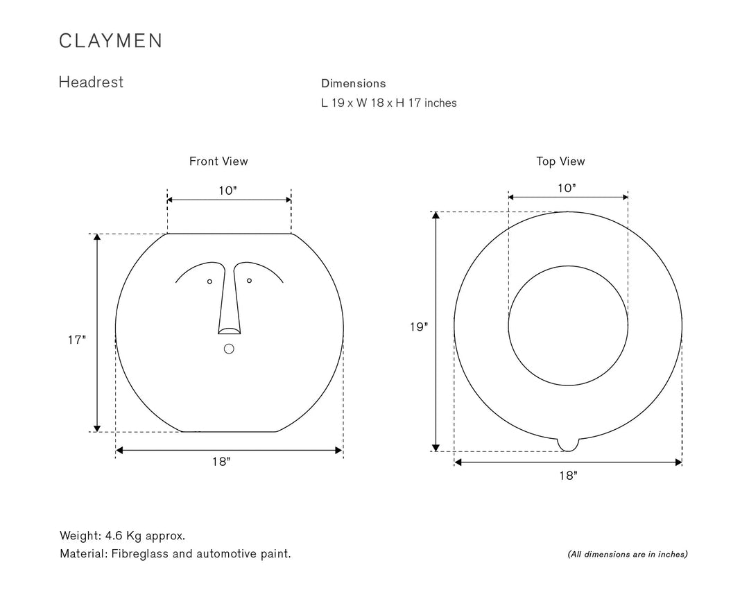 Headrest Stool Sculpture - Celebrating (Series Big Heads) by Claymen at White Label Project