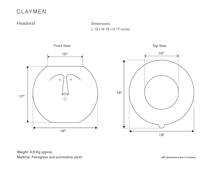 Headrest Stool Sculpture - Celebrating (Series Big Heads) by Claymen at White Label Project
