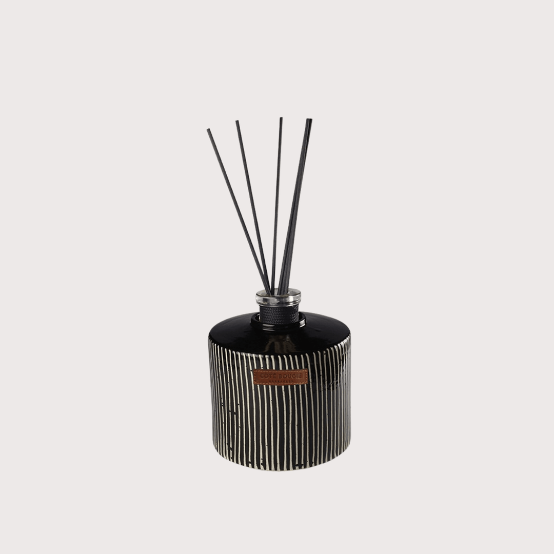 Black Zebra Ceramic Reed Diffuser by Côté Bougie at White Label Project