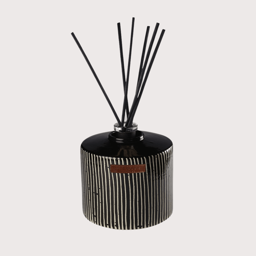 Black Zebra Ceramic Reed Diffuser by Côté Bougie at White Label Project