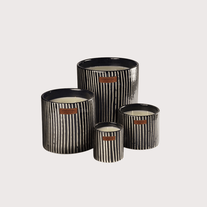 Black Zebra Ceramic Scented Candle by Côté Bougie at White Label Project