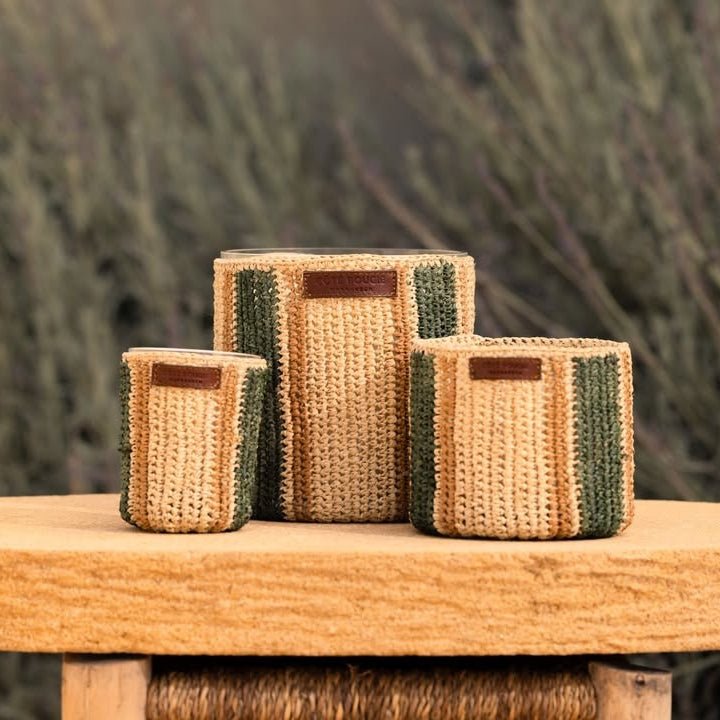 Maya Raffia Scented Candle by Côté Bougie at White Label Project