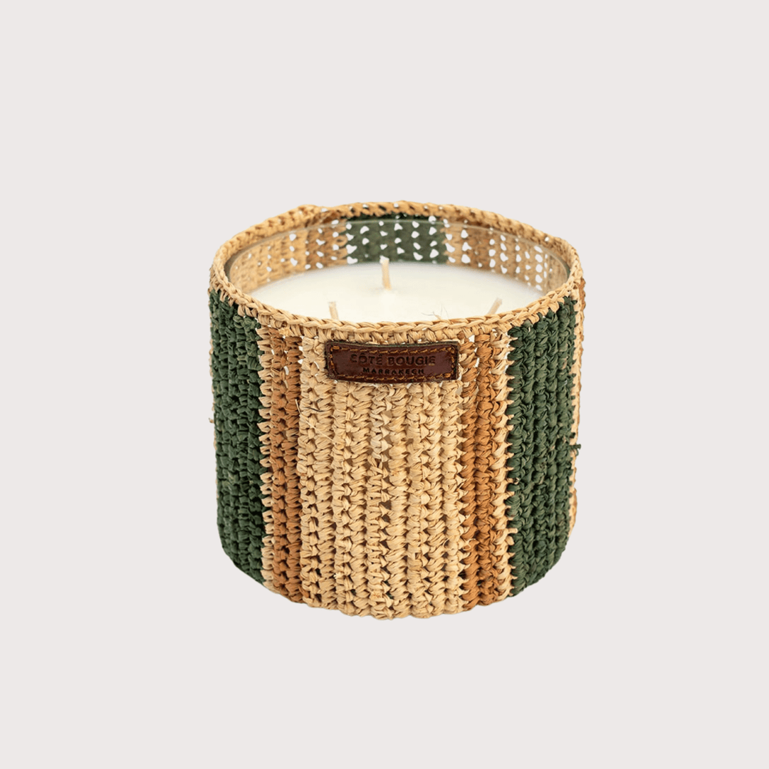 Maya Raffia Scented Candle by Côté Bougie at White Label Project