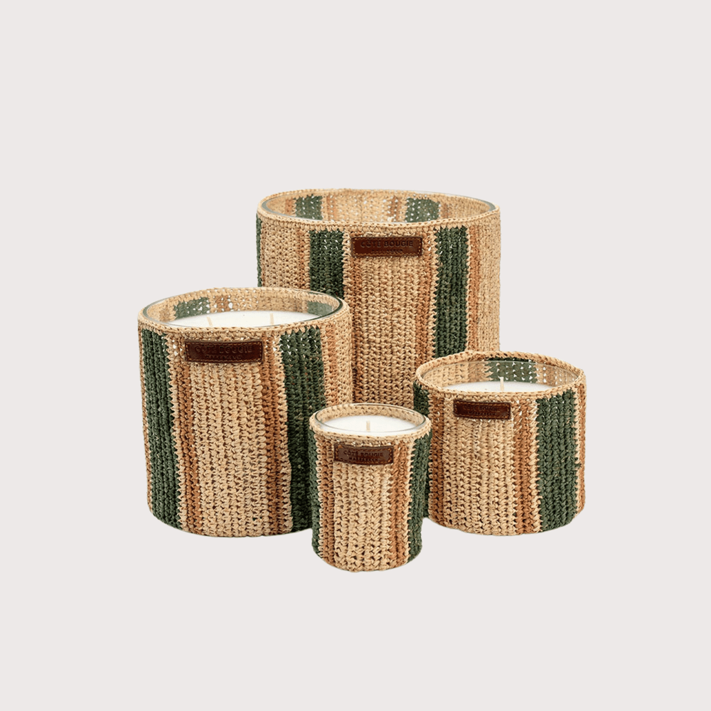 Maya Raffia Scented Candle by Côté Bougie at White Label Project
