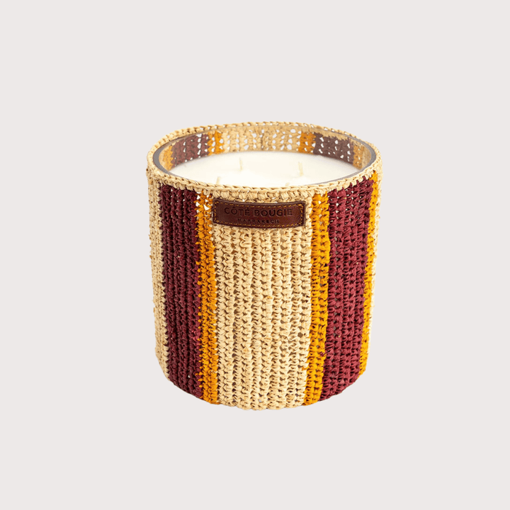 Rim Raffia Scented Candle by Côté Bougie at White Label Project