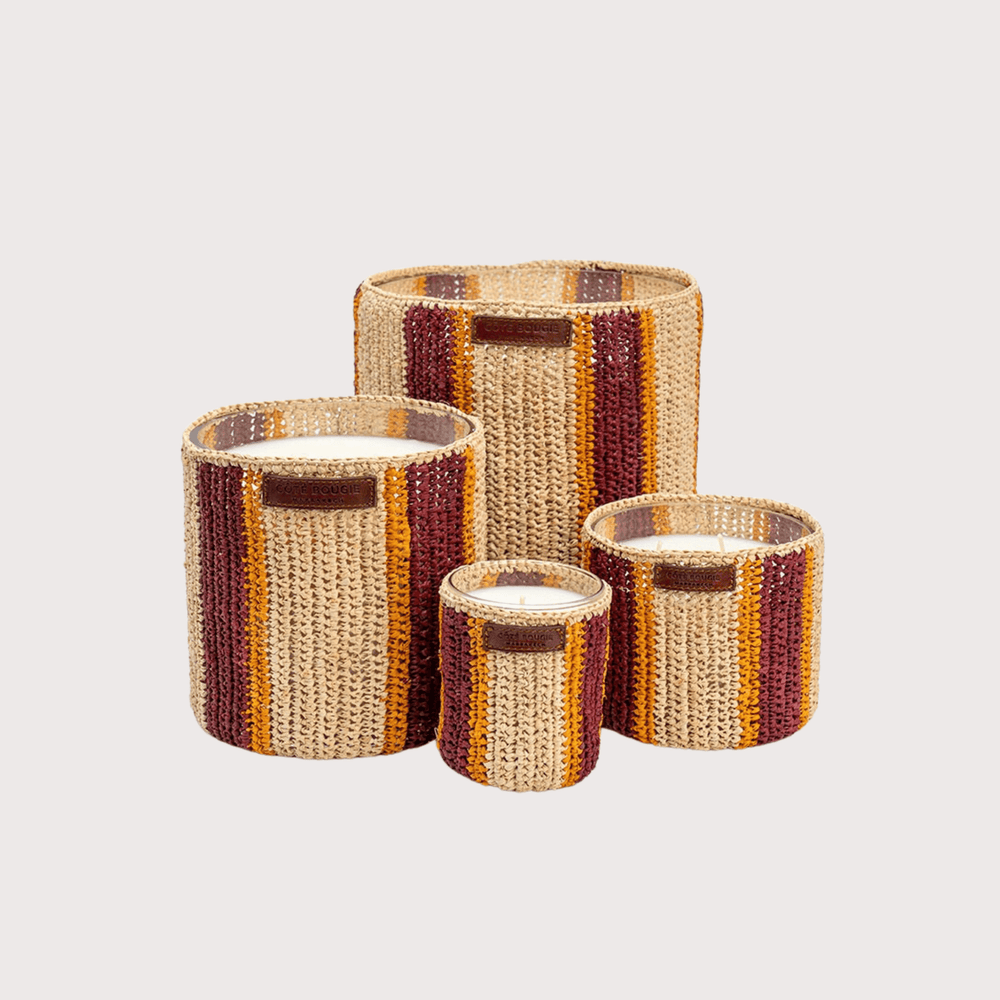 Rim Raffia Scented Candle by Côté Bougie at White Label Project