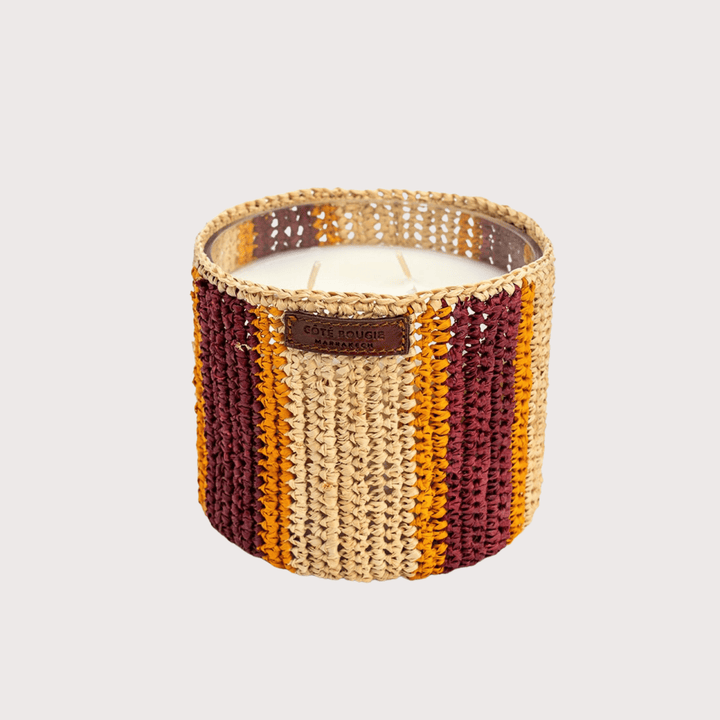Rim Raffia Scented Candle by Côté Bougie at White Label Project