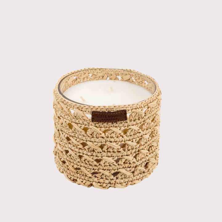Zina Raffia Scented Candle by Côté Bougie at White Label Project