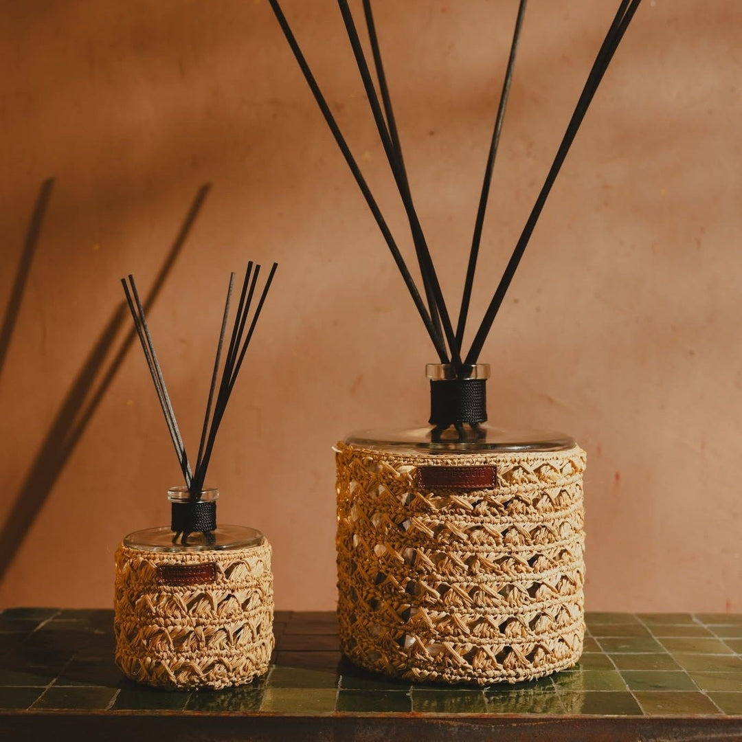Zina Raffia Scented Reed Diffuser by Côté Bougie at White Label Project