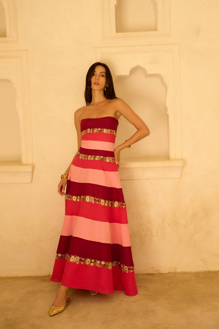 Bloom Stripe Dress by De Castro at White Label Project