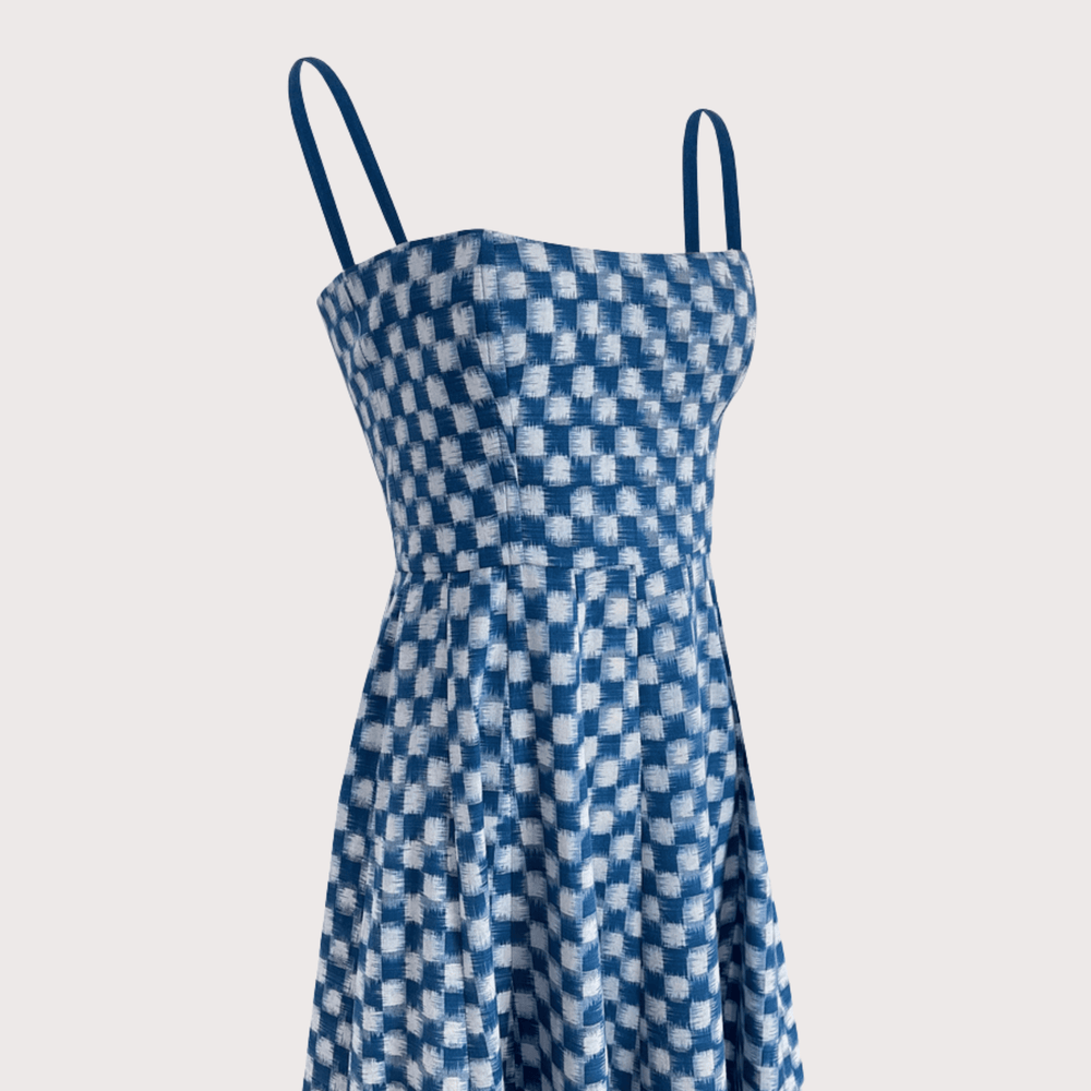 Checkmate Dress - Blue by De Castro at White Label Project