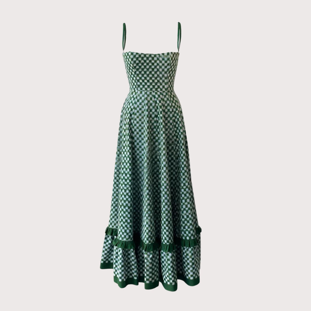 Checkmate Dress - Green by De Castro at WLP White Label Project Checkmate Dress - Green by De Castro at WLP White Label Project