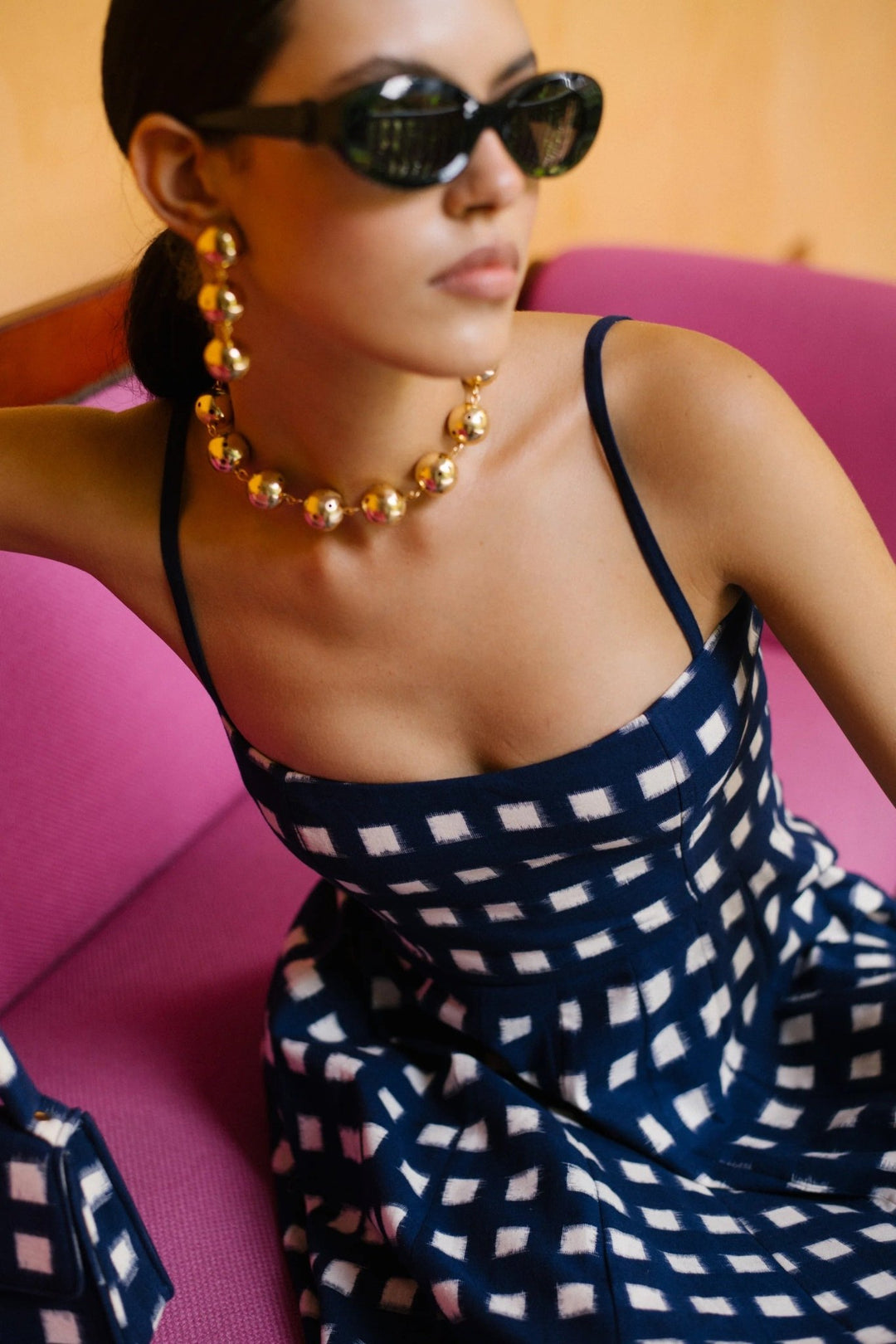 Checkmate Dress - Navy by De Castro at White Label Project