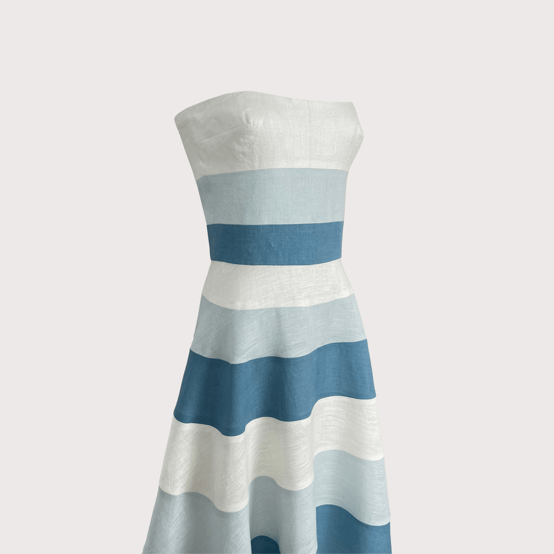 horizon blue dresses Cinzia Dress in Blue Horizon Print 46 / Blue