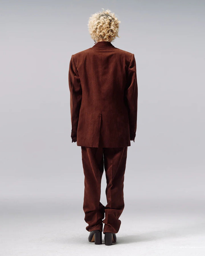 Unisex Business Unusual Suit — Brown Suede by Emeka at White Label Project