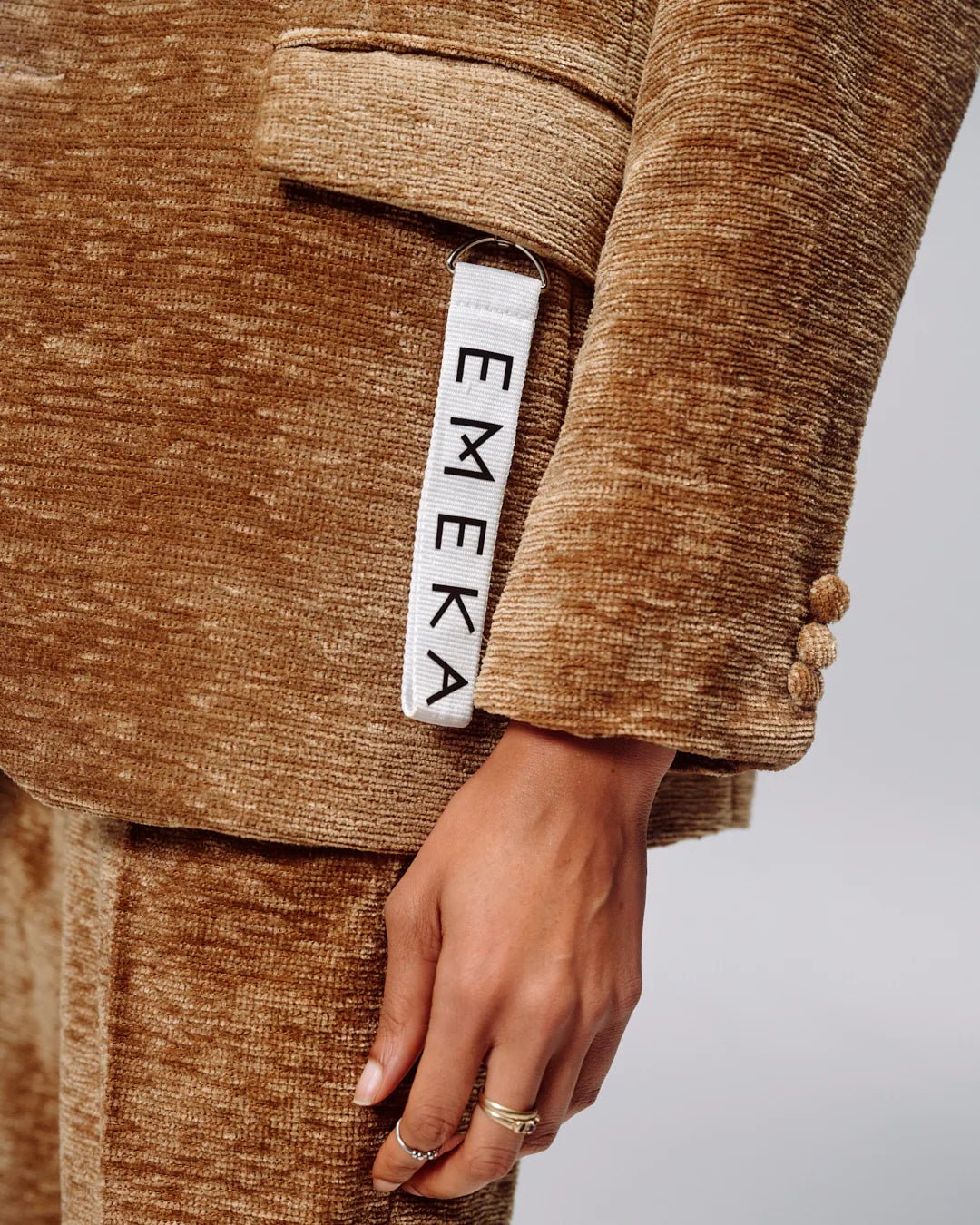 Unisex Business Unusual Suit — Brown Suede by Emeka at White Label Project
