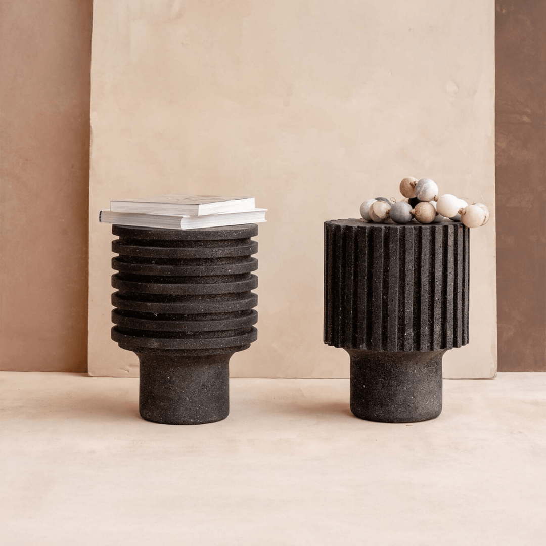 Engrane 2 Side Table - Volcanic Stone by ENTE arte.objeto at White Label Project