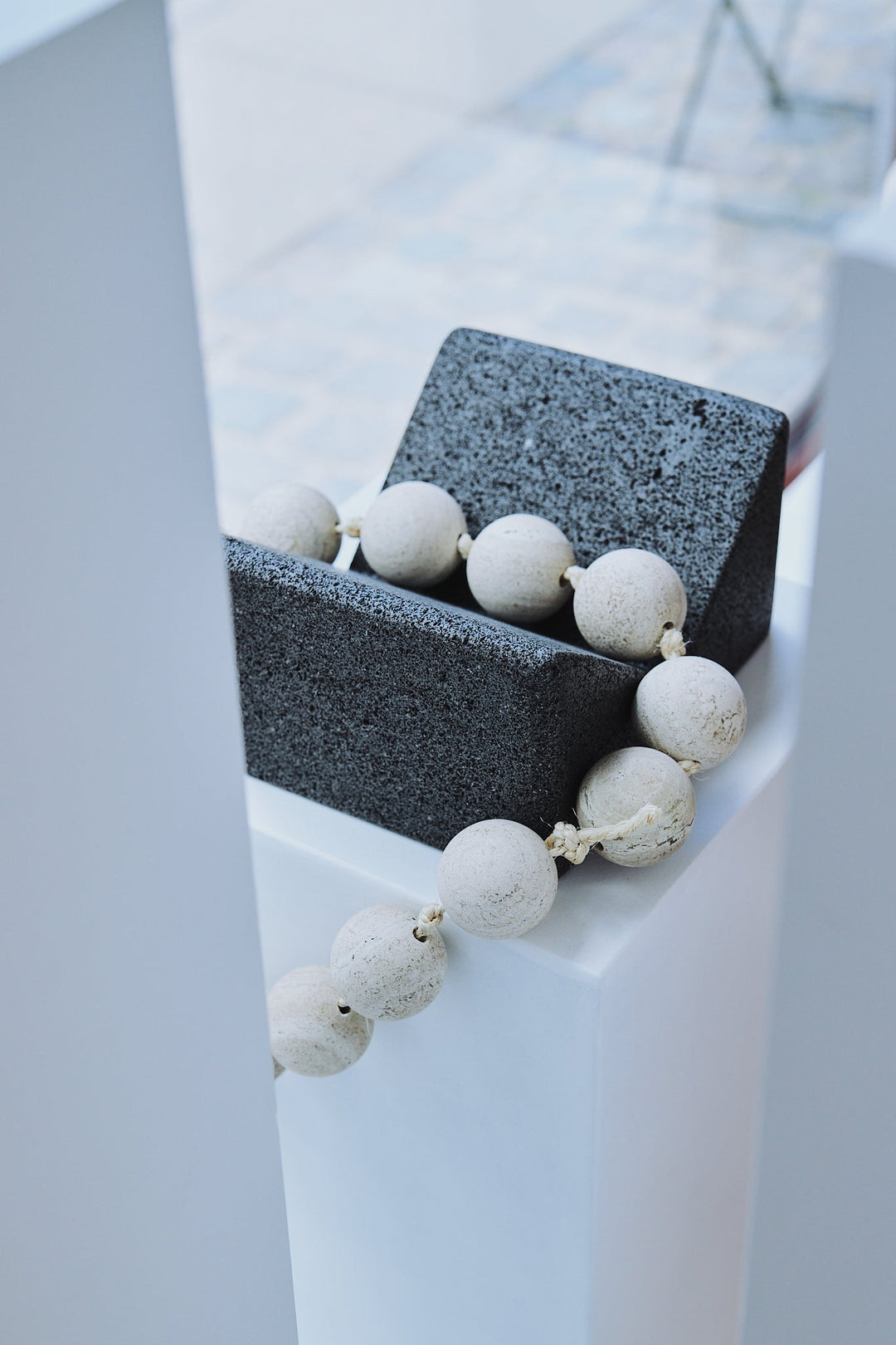 Libro Abierto I - Volcanic Stone Bookend by ENTE arte.objeto at White Label Project