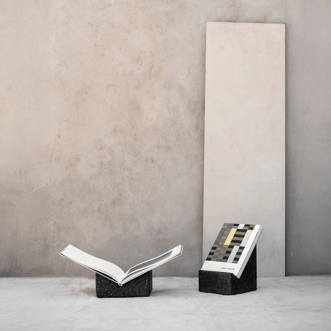 Libro Abierto II - Volcanic Stone Bookend by ENTE arte.objeto at White Label Project