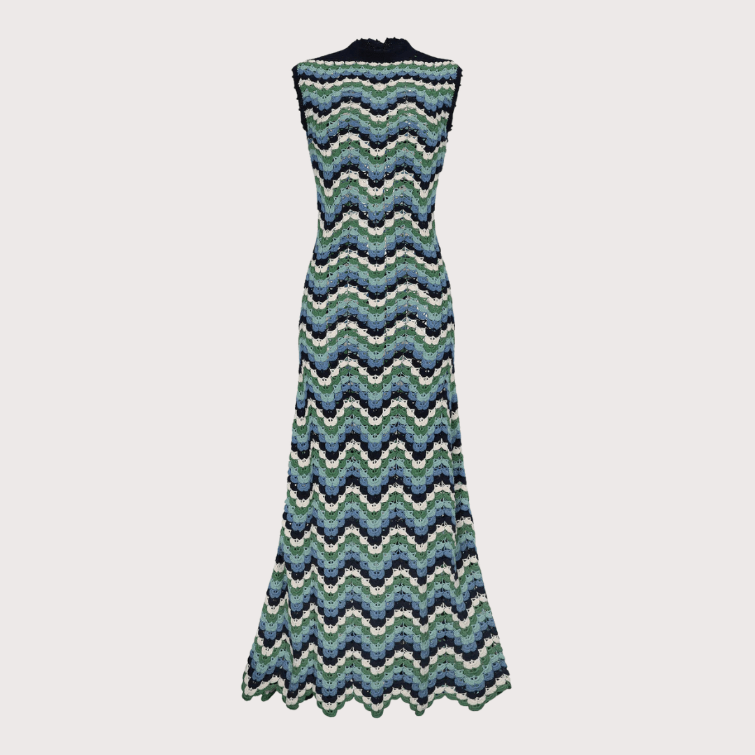 Amazonas Maxi Dress - Blue - Green by ESCVDO at White Label Project