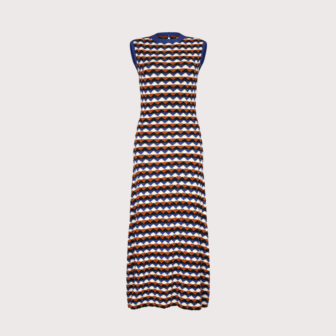 Huandoy Sleeveless Maxi Dress - Electric Blue - Tobacco by ESCVDO at White Label Project