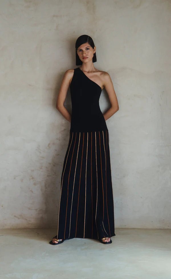 Manglar One Shoulder Maxi Dress - Black by Escvdo at White Label Project