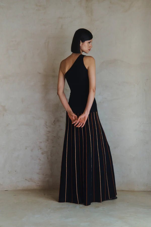 Manglar One Shoulder Maxi Dress - Black by Escvdo at White Label Project