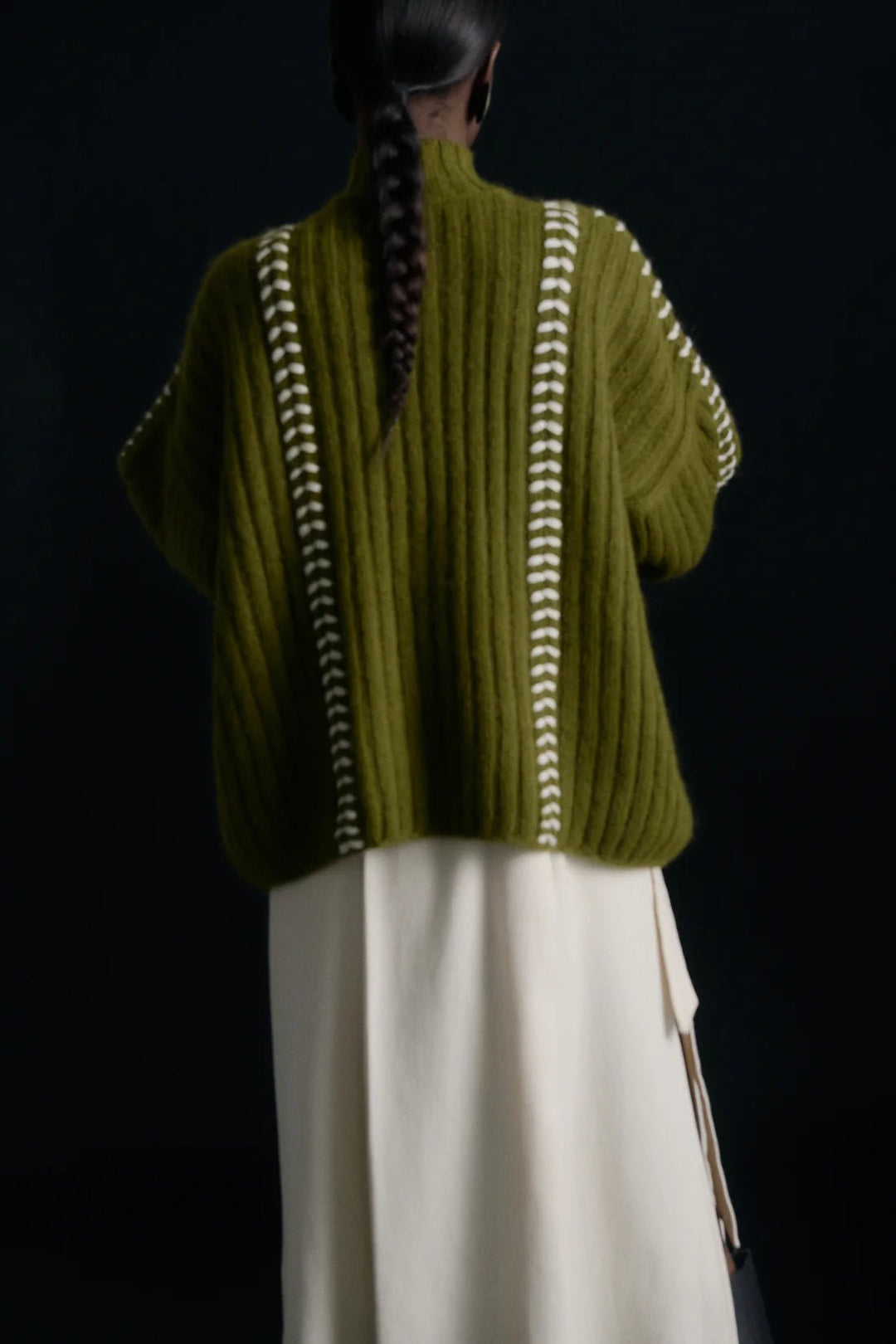 Mayu Sweater - Olive by Escvdo at White Label Project