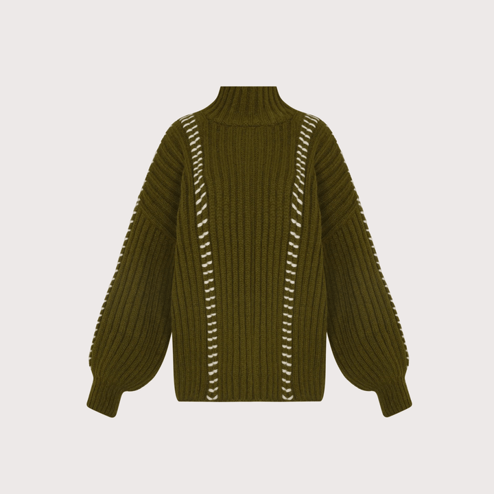 Mayu Sweater - Olive by Escvdo at White Label Project