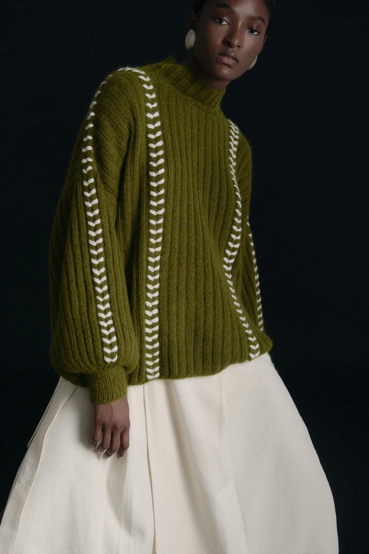 Mayu Sweater - Olive by Escvdo at White Label Project