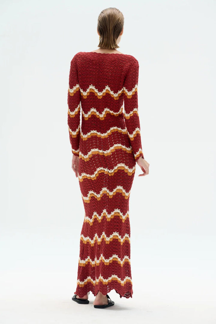 Sumac Maxi Dress - Burgundy by ESCVDO at White Label Project