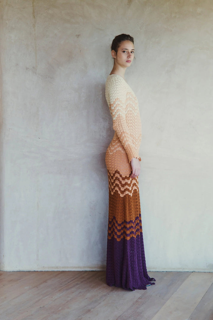 Sumac Maxi Dress - Peach Nectar by ESCVDO at White Label Project