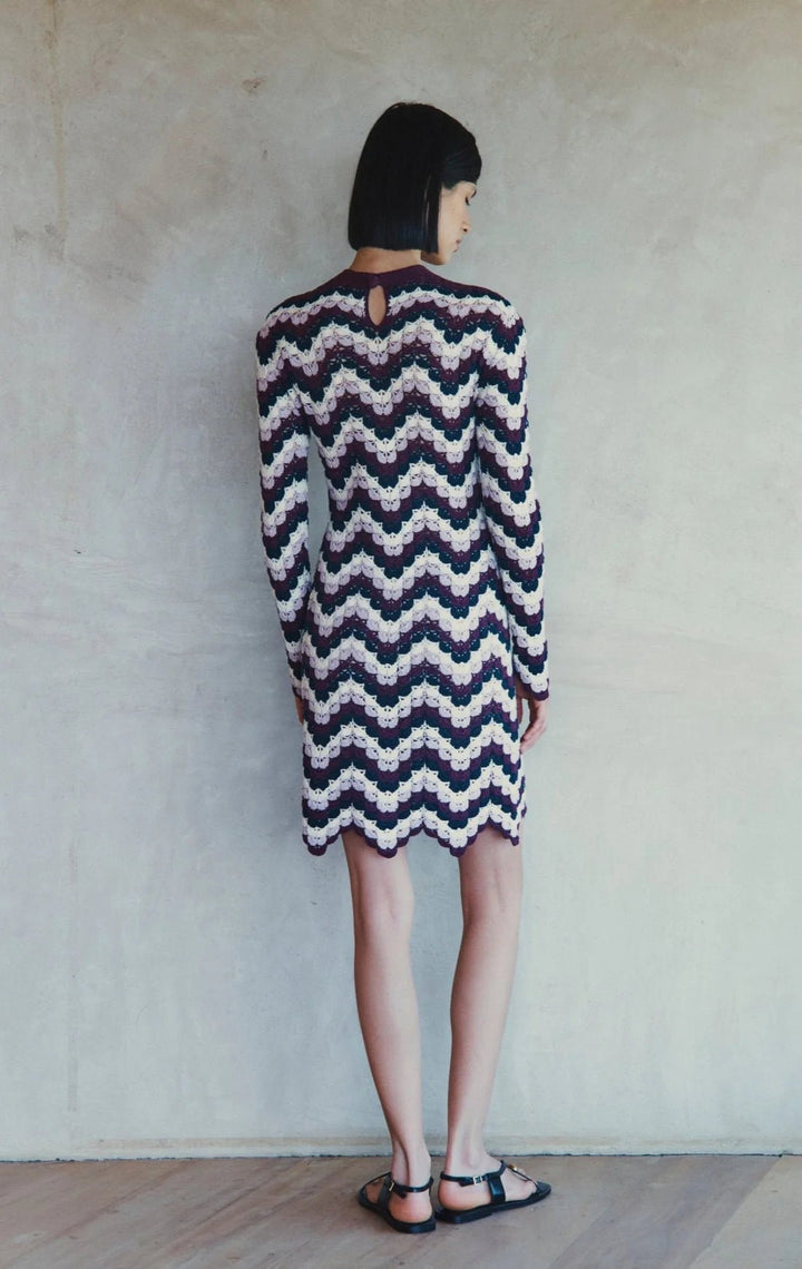 Victoria Mini Dress - Grape Blue by ESCVDO at White Label Project