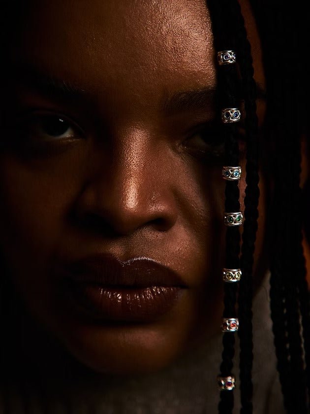 Solar Plexus Hair Piece - Silver by Gemz at White Label Project