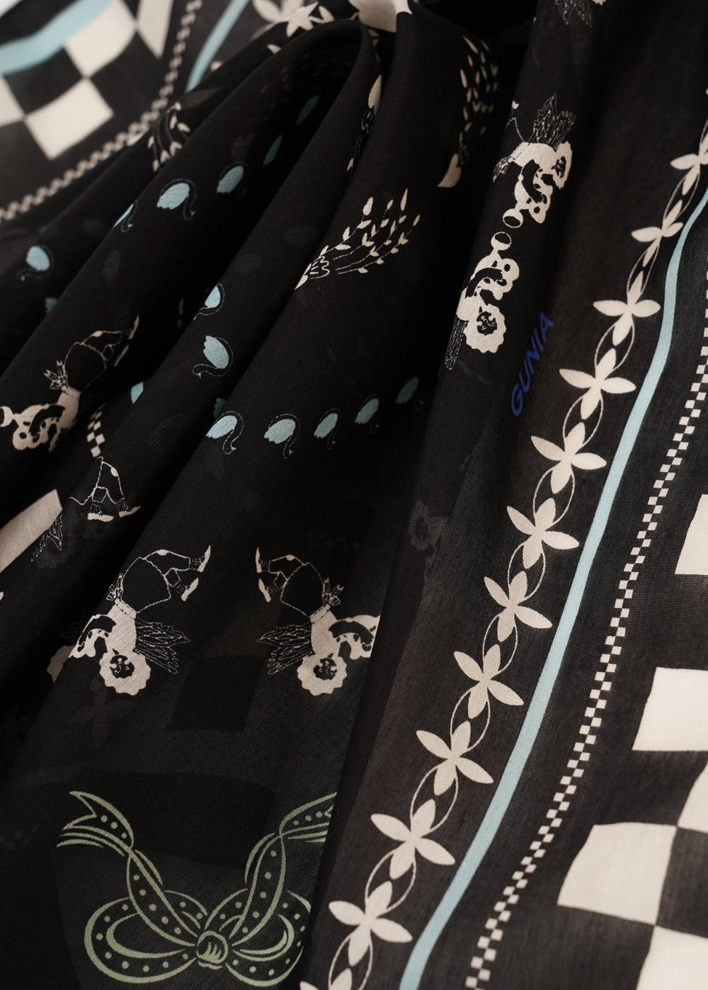 Angels Batiste Headscarf - Black by Gunia Project at White Label Project