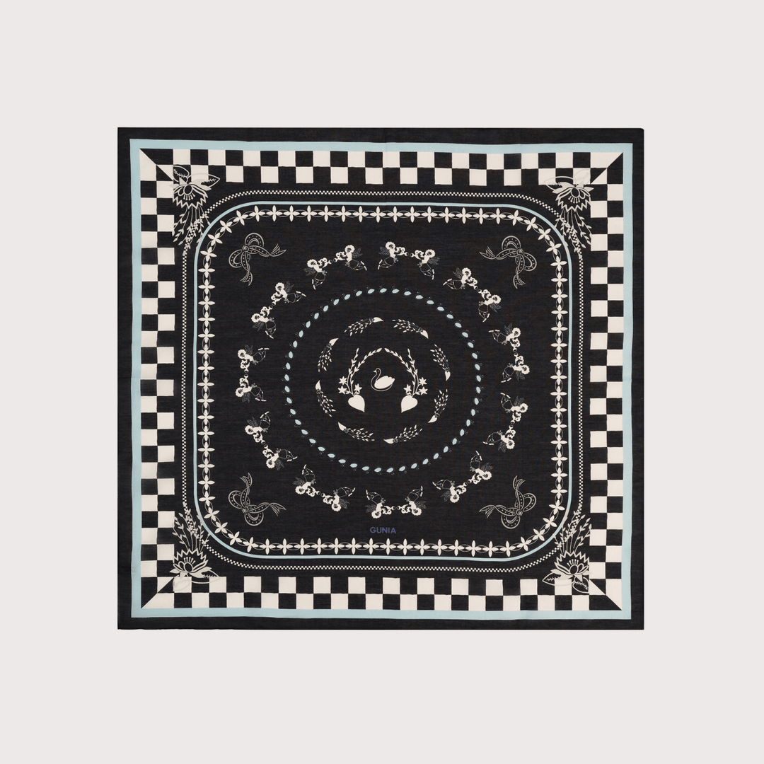 Angels Batiste Headscarf - Black by Gunia Project at White Label Project