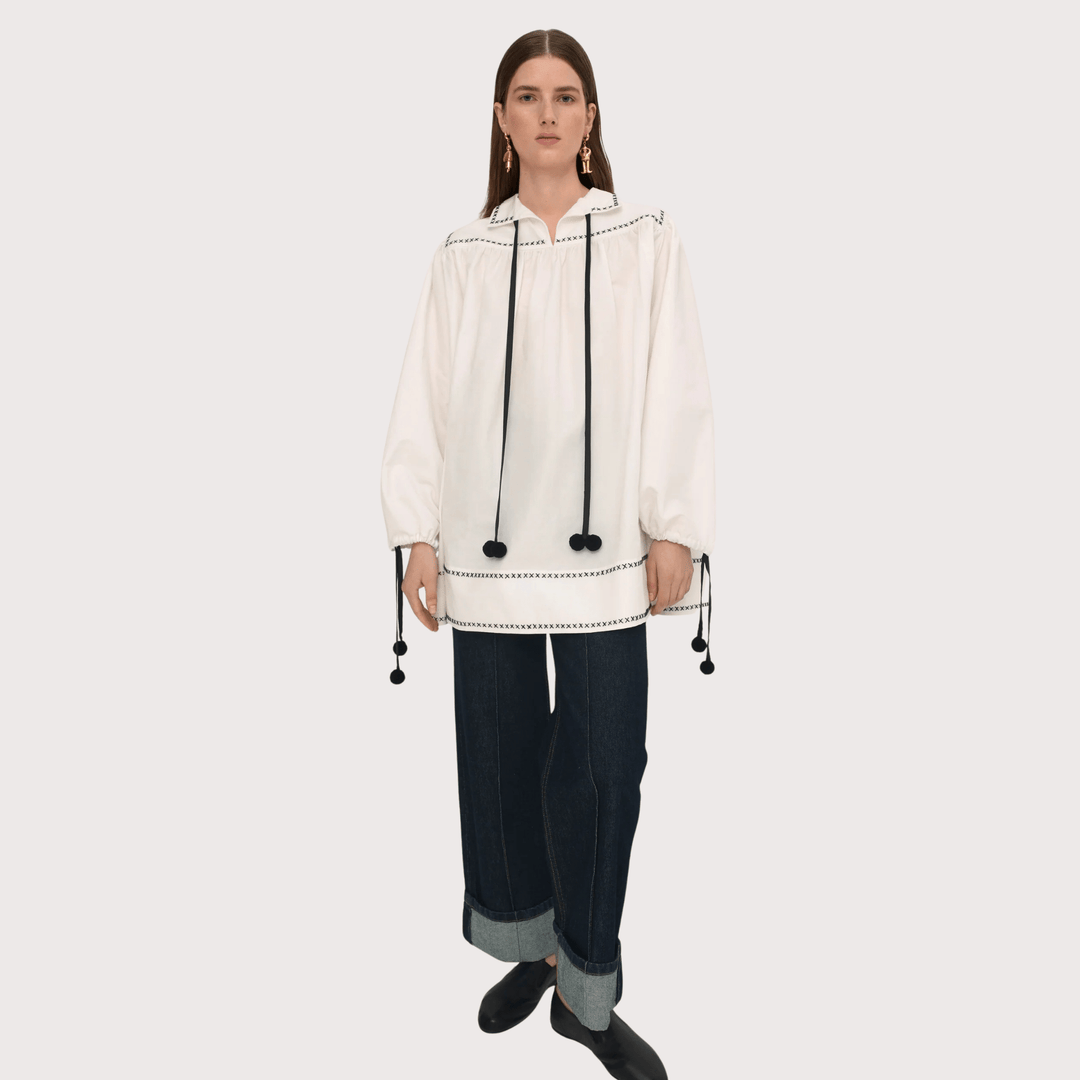 Annychka Embroidered Shirt by Gunia Project at White Label Project