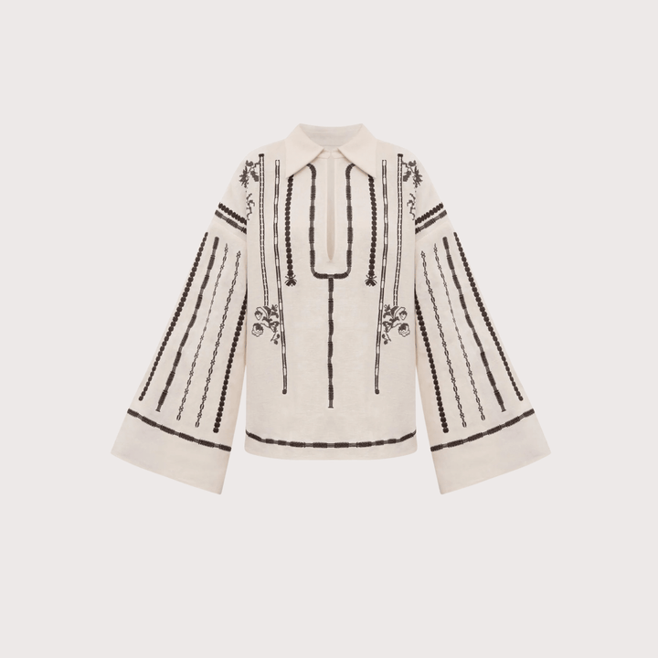 Arsena Embroidered Shirt by Gunia Project at White Label Project