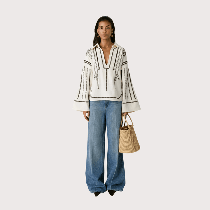 Arsena Embroidered Shirt by Gunia Project at White Label Project